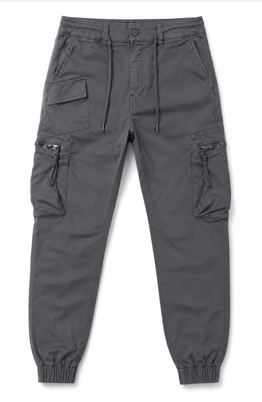 Men’s Charcoal Gray Cargo Joggers – Urban Streetwear Pants